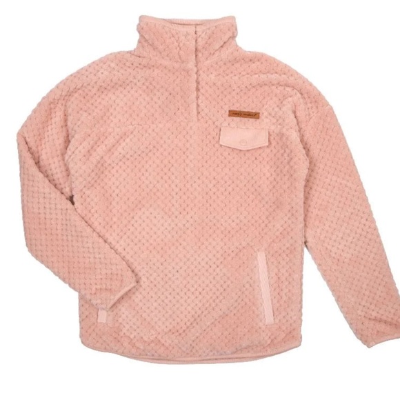 Simply Southern Tops - Simply southern light pink soft sherpa pullover